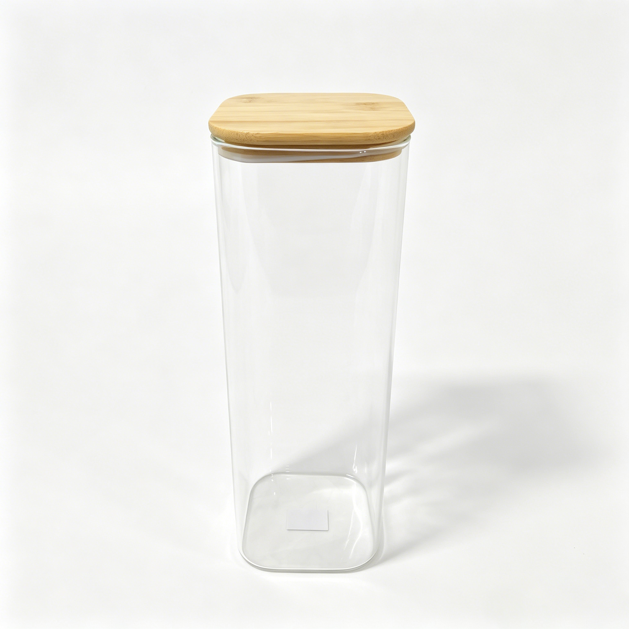 KAVANOZ QELQI NE FORME KATRORE 10X30 ME KAPAK BAMBOO 2000ML
