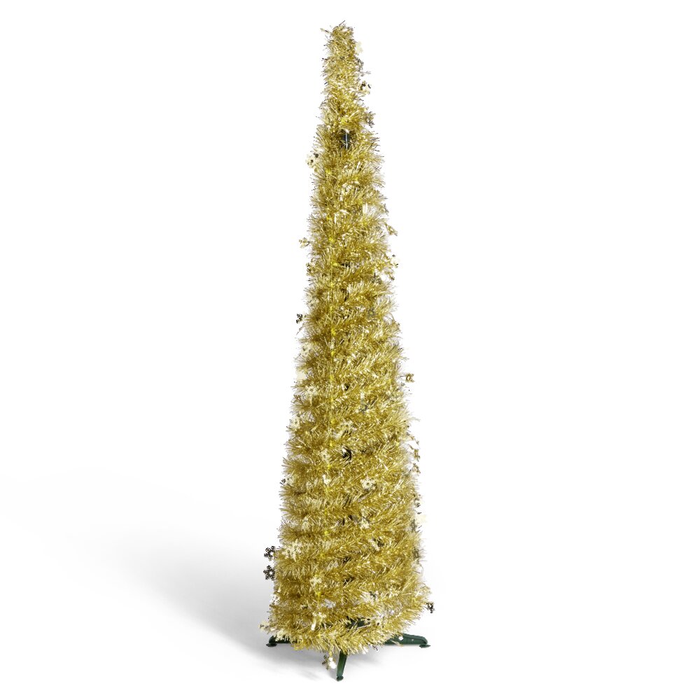 Golden POP UP artificial Christmas tree Ø30xH120cm