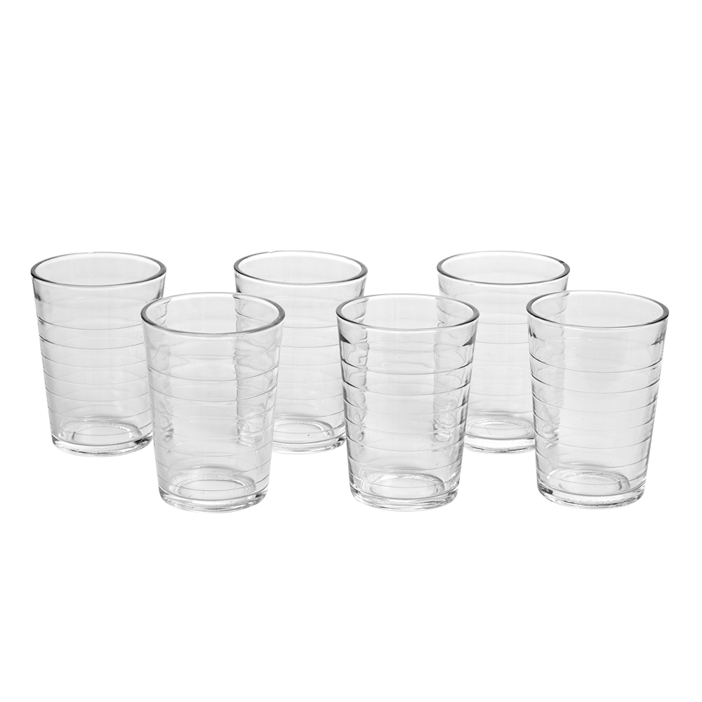 CUP X6 RIDGED GLA 20CL D6.7
