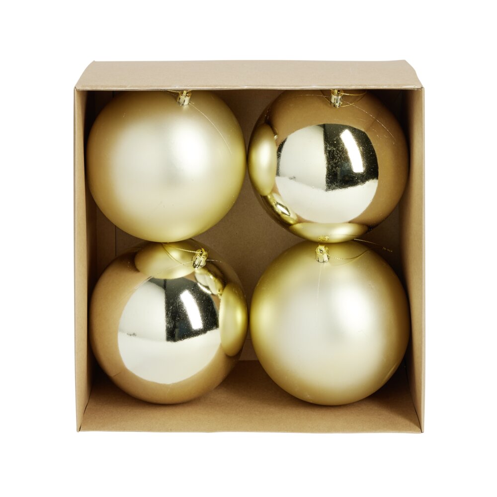 ARTIKUJ FESTIV: SET TOPASH DEKORATIV PER PEME KRISHTLINDJESH GNJYRE ARI, 4 COPE