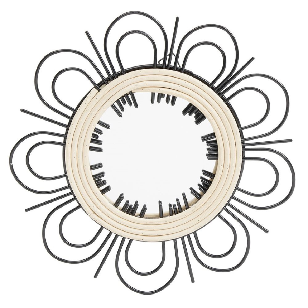MIROIR SOLEIL METAL D25.5CM NR