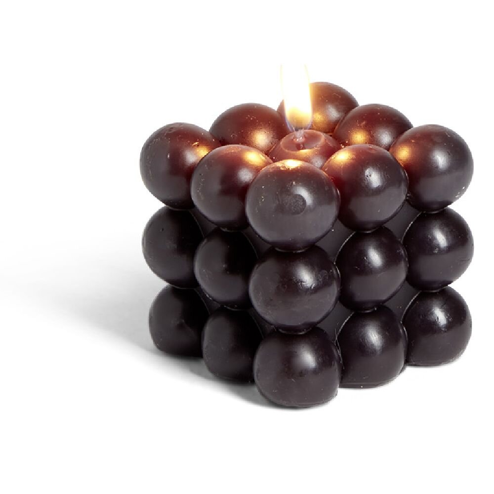 BOUGIE BUBBLE CARREE NOIRE NR