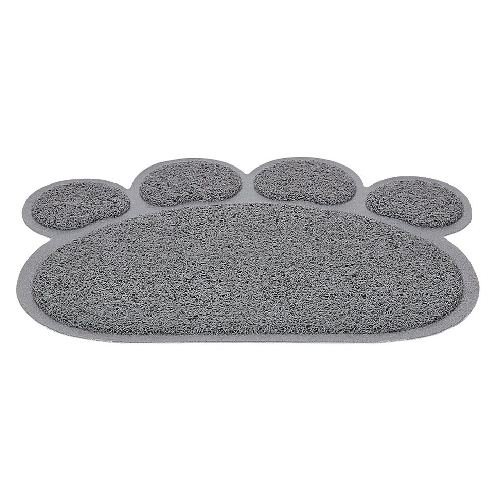 Gray silicone cat bowl rest mat