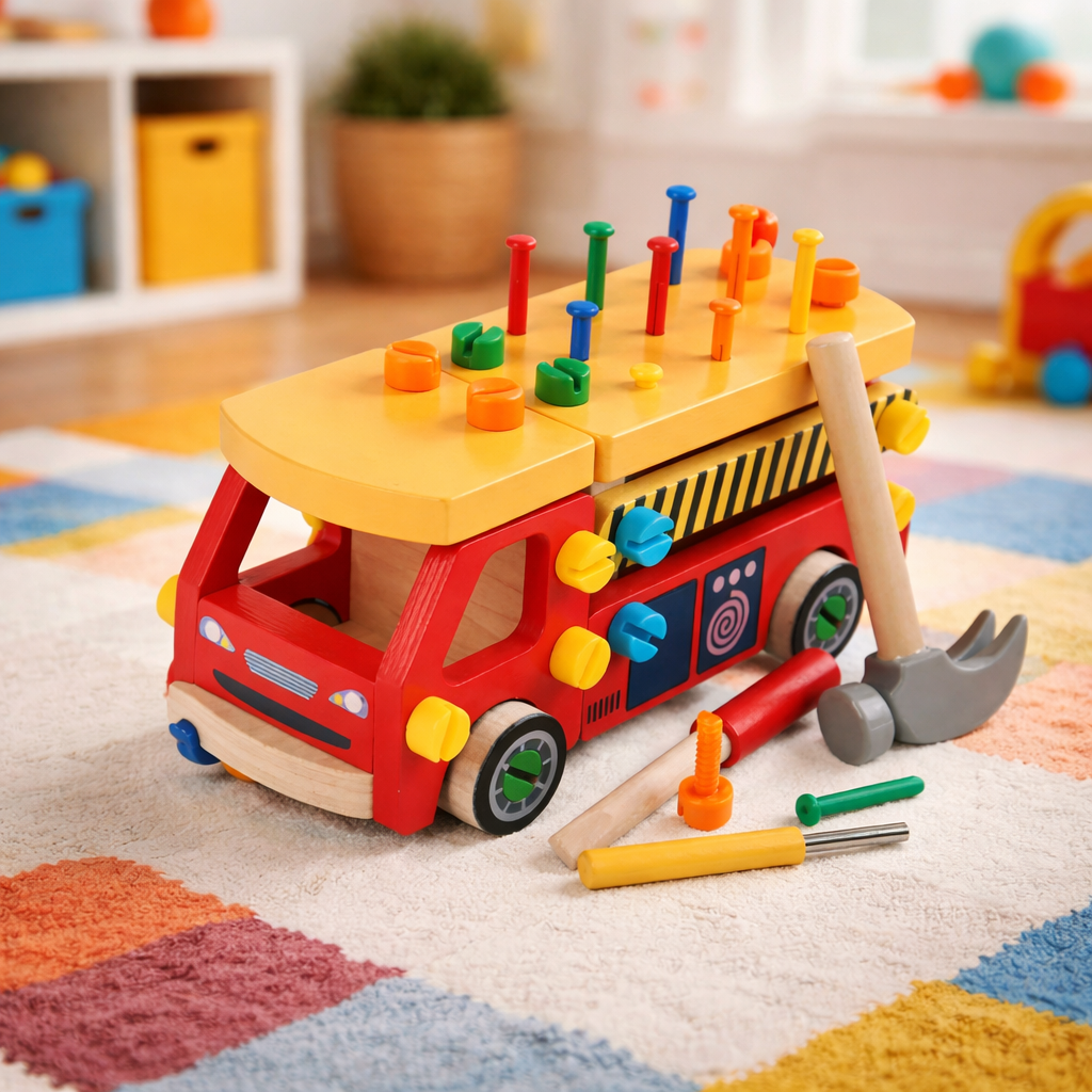 Lodër edukative - kamion ndërtues