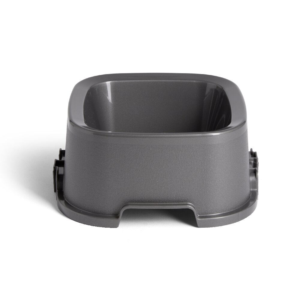 Grey square bowl 1.35 L - plastic 21.5x21.5xH9.4cm