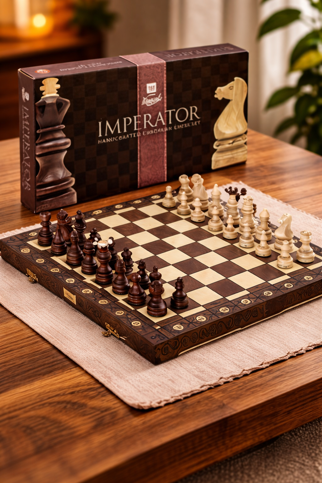 Lodër shah nga druri madhësia M