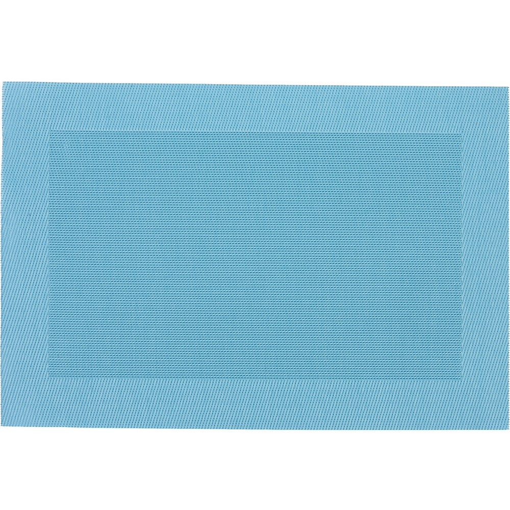 Blue rectangular PVC placemat