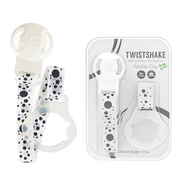 Twistshake Pacifier Clip White 1/48