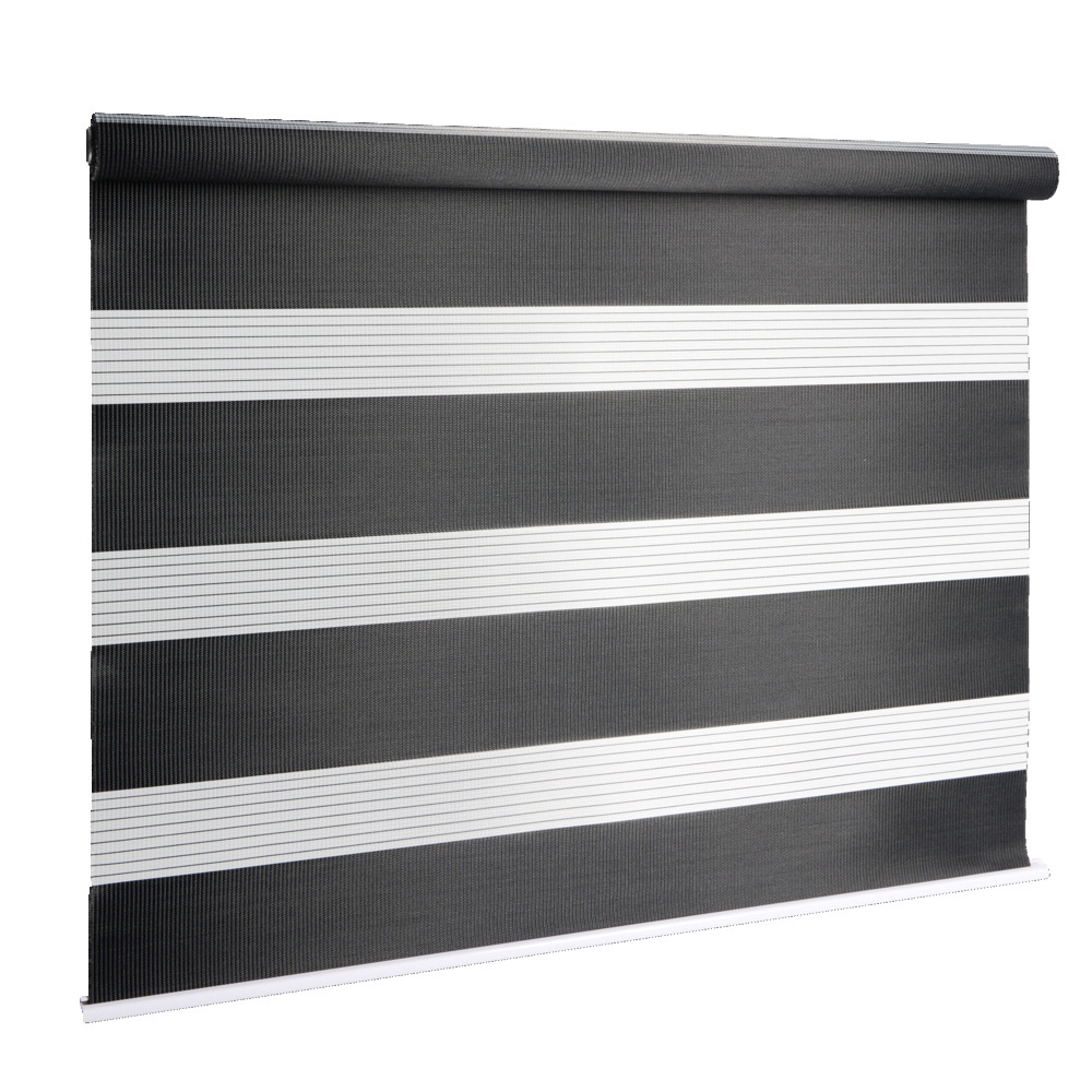 Roller blind with or without drilling day night black 60x160cm