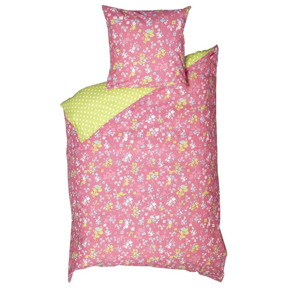 KOMPLET KREVATI ROZE DHE JESHILE PAMBUKU ME MODEL LULESH 140X200 CM