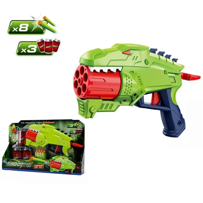 LODER PISTOLETE ME 8 SHIGJETA ME DIZAJN DINOSAURI