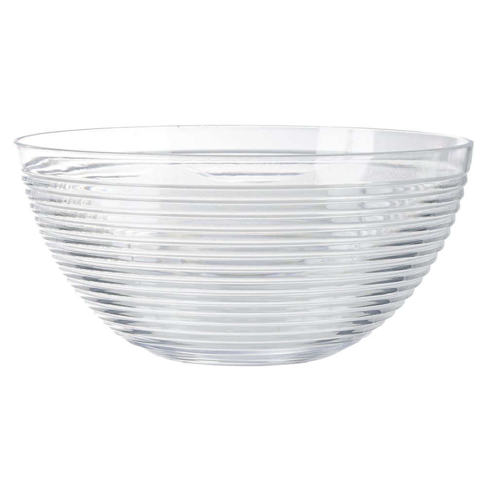 Clear plastic salad bowl