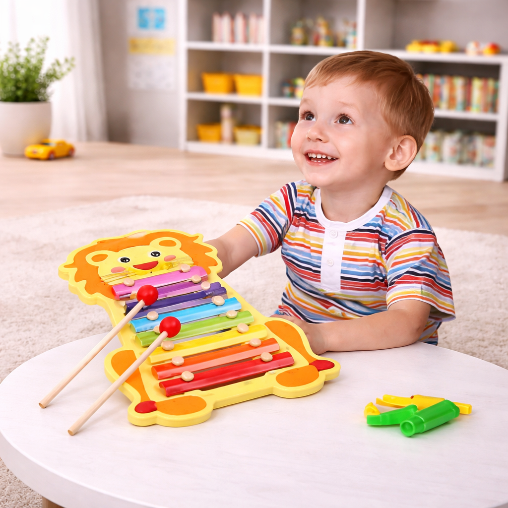 Lodër nga druri me tinguj