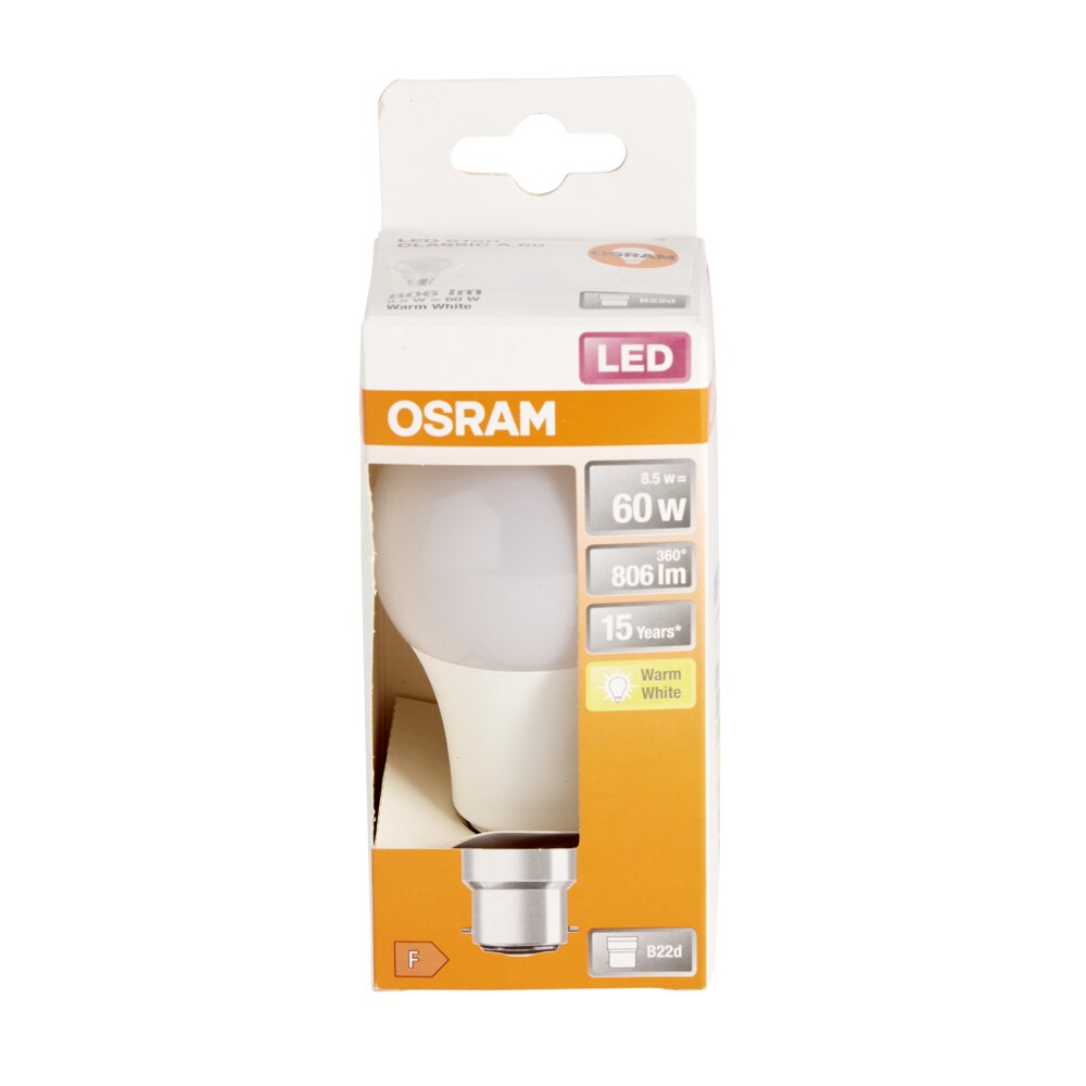 LLAMP LED A60 B22 806LM 2700K