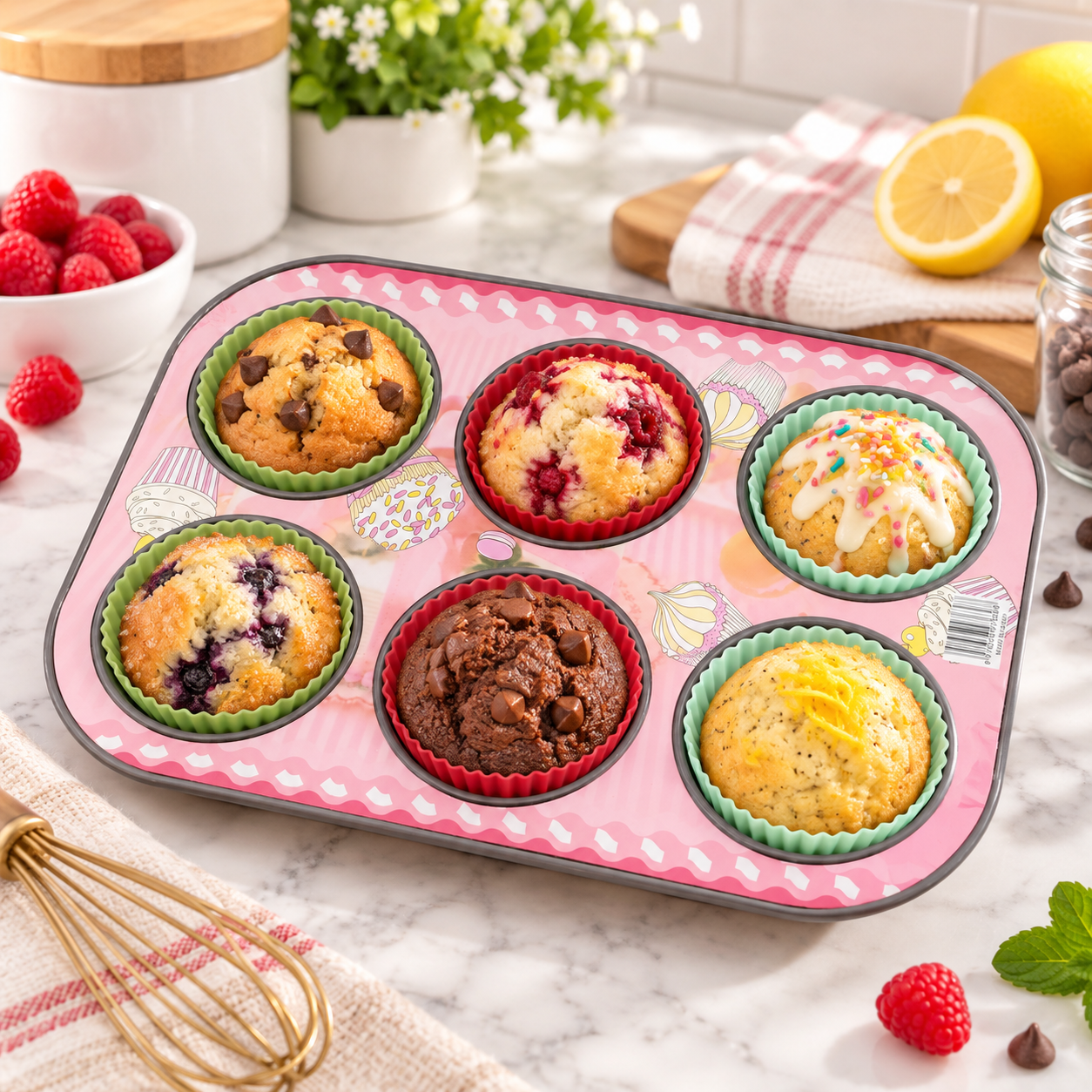 FORME PER MUFFINS PER PJEKJE X6 26X18X2.5CM