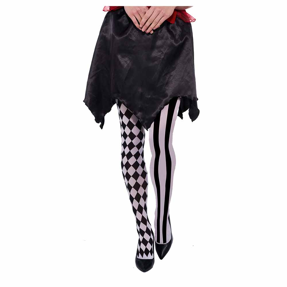 Adult Halloween tights with Joker print, 100% cotton