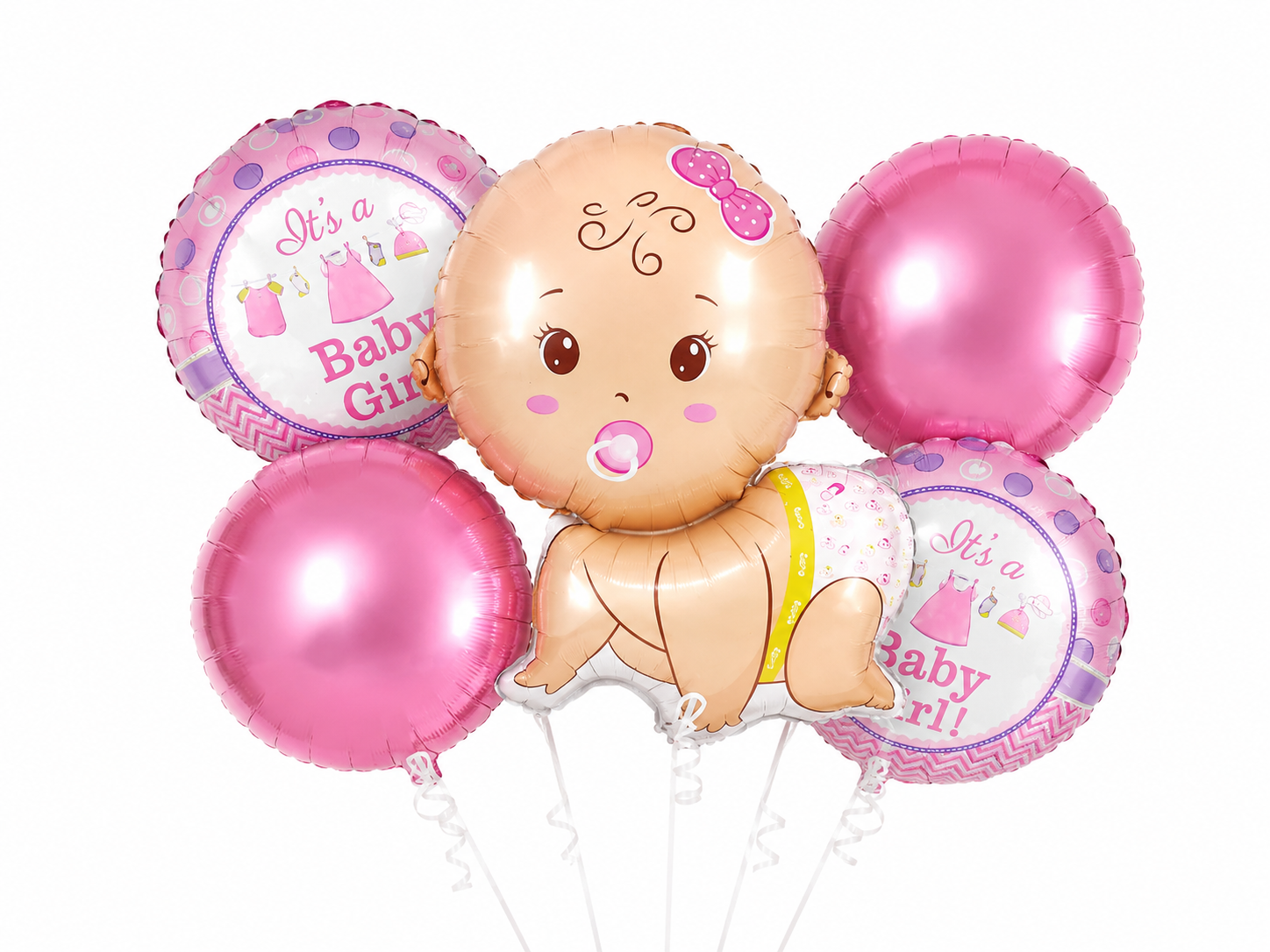 Set balonash alumini për bebe vajza