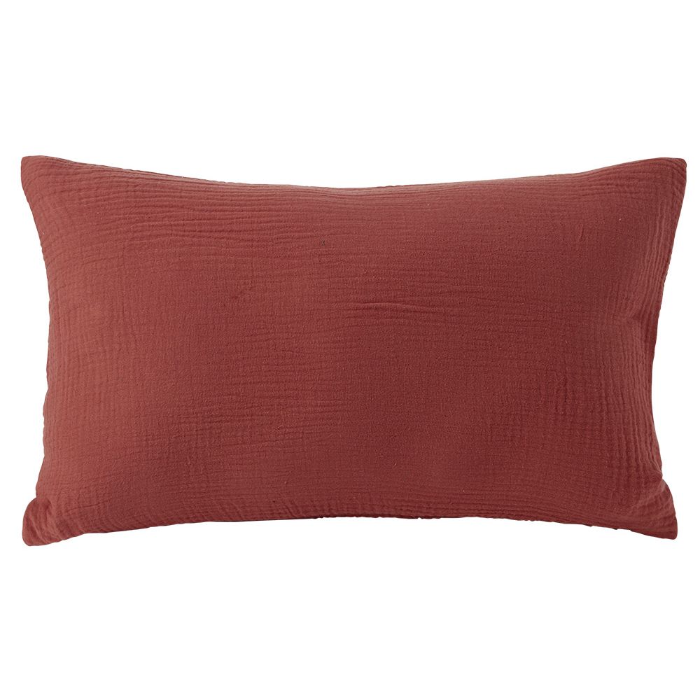 Cushion cover 30x50cm terracotta cotton gauze