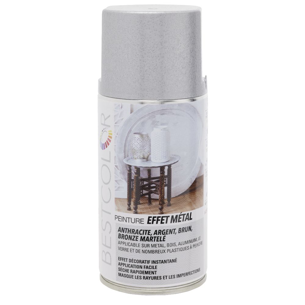 Hammered Silver Metallic Effect Spray Paint 300ml