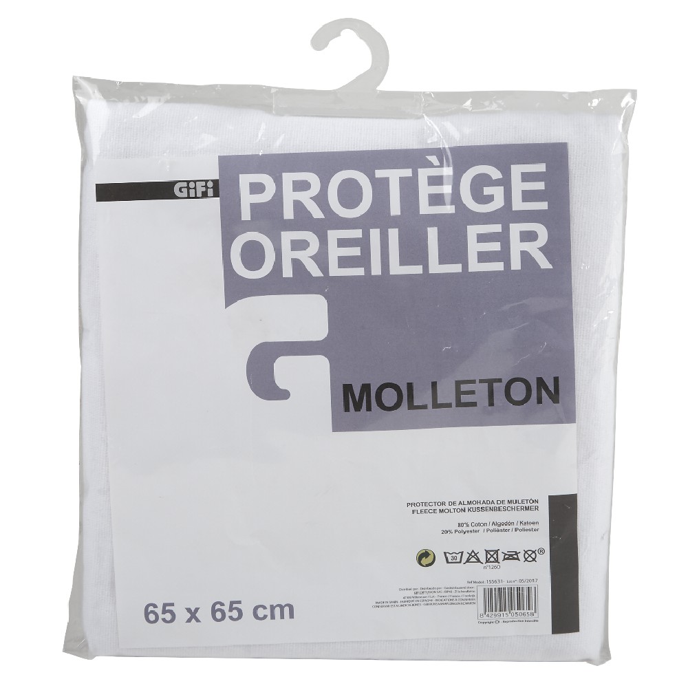 PROTEGE OREILLER MOLLETON L65