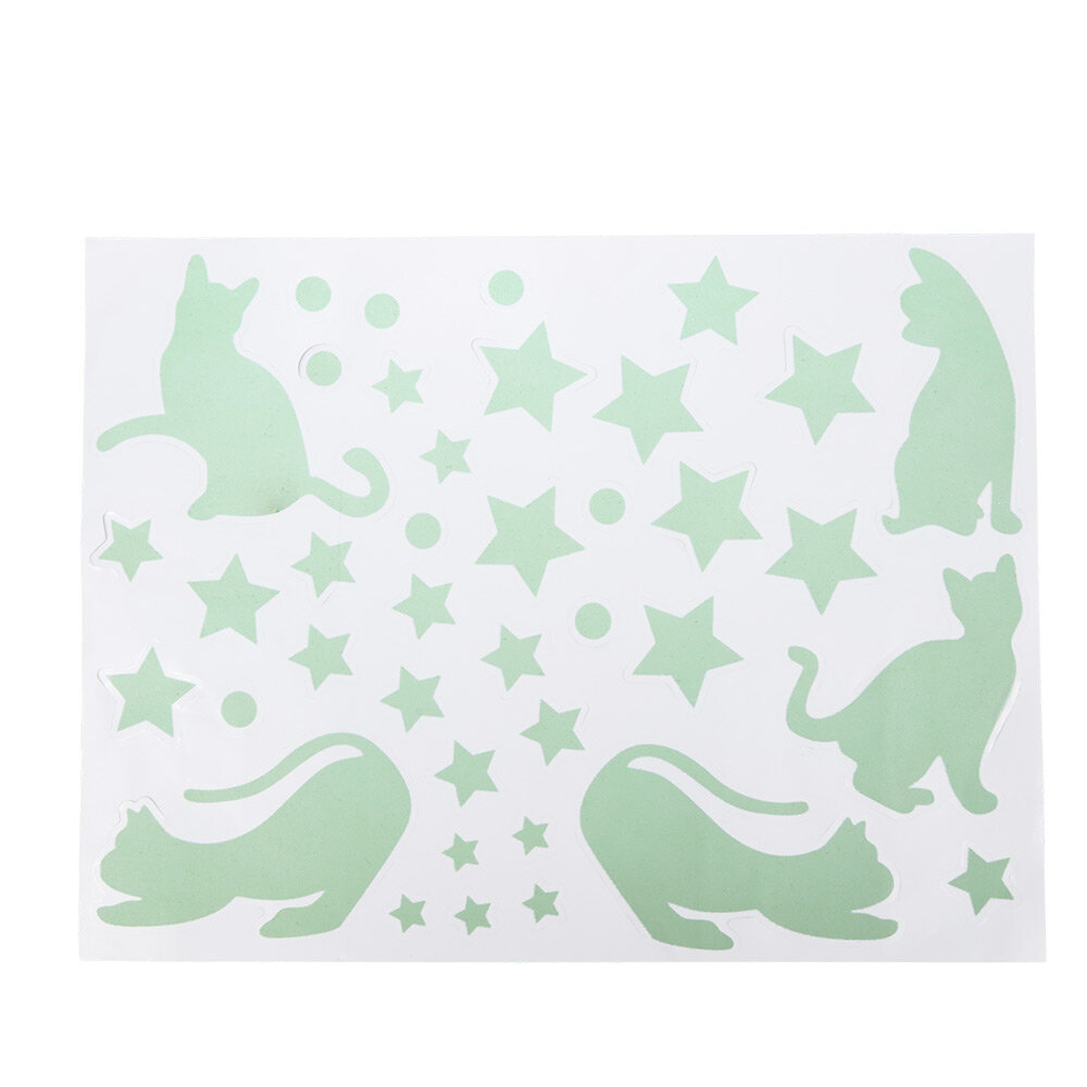 Fluorescent cat sticker x144