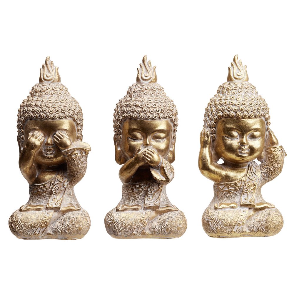 FIGURE DEKORATIVE BUDDHA NGA POLYRES L9X8.5X19.5CM