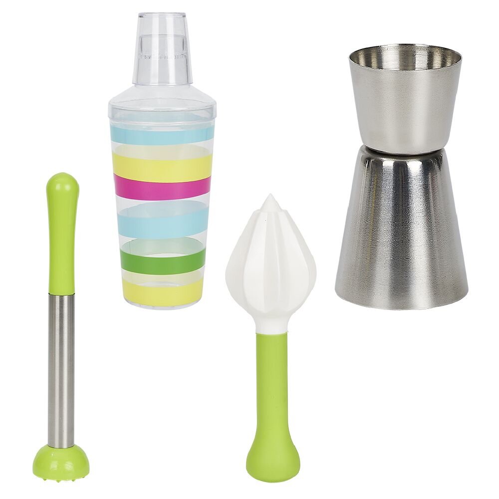Cocktail preparation set with 4 accessories