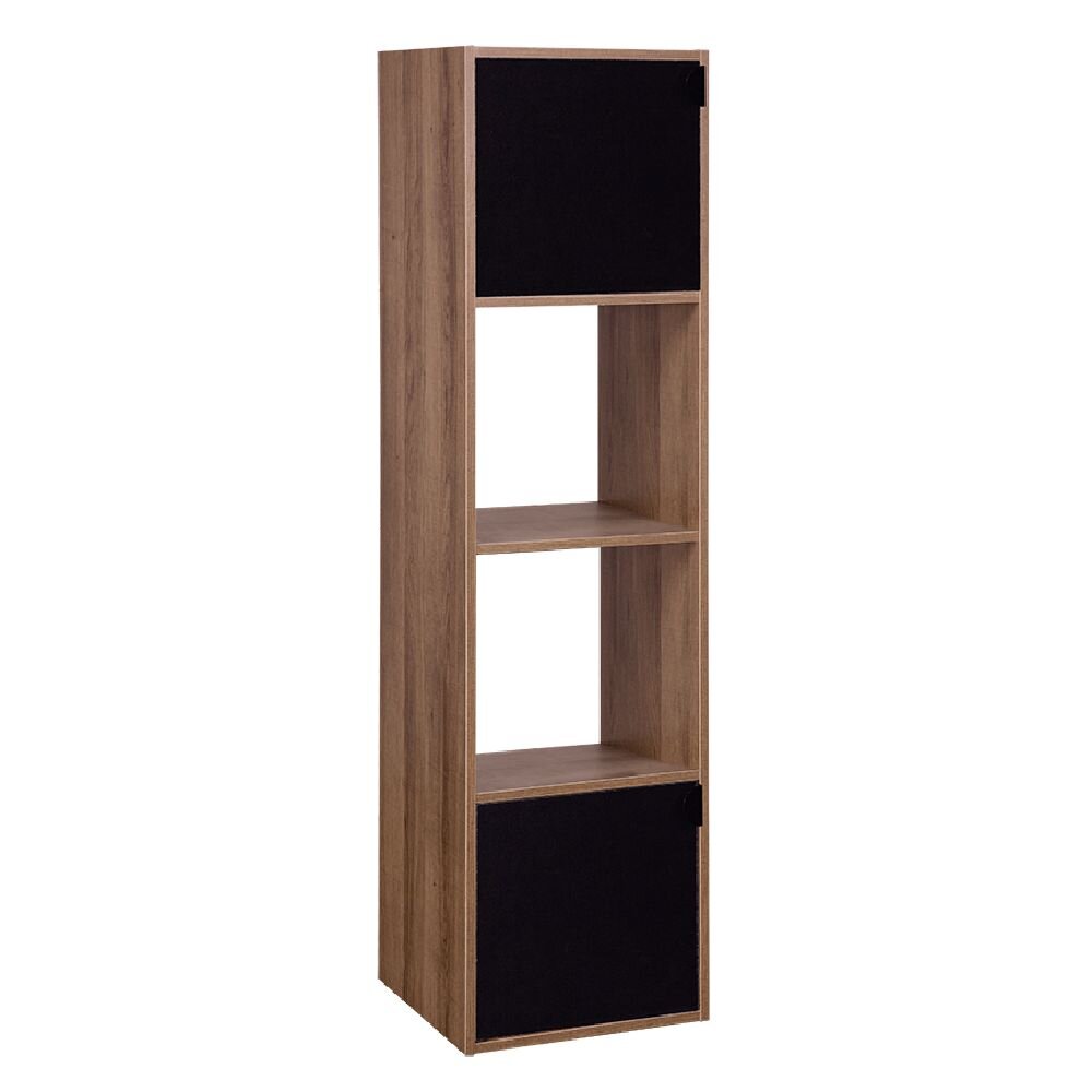 Adam MDF black shelf 4 cubes 30xH120x29.5cm