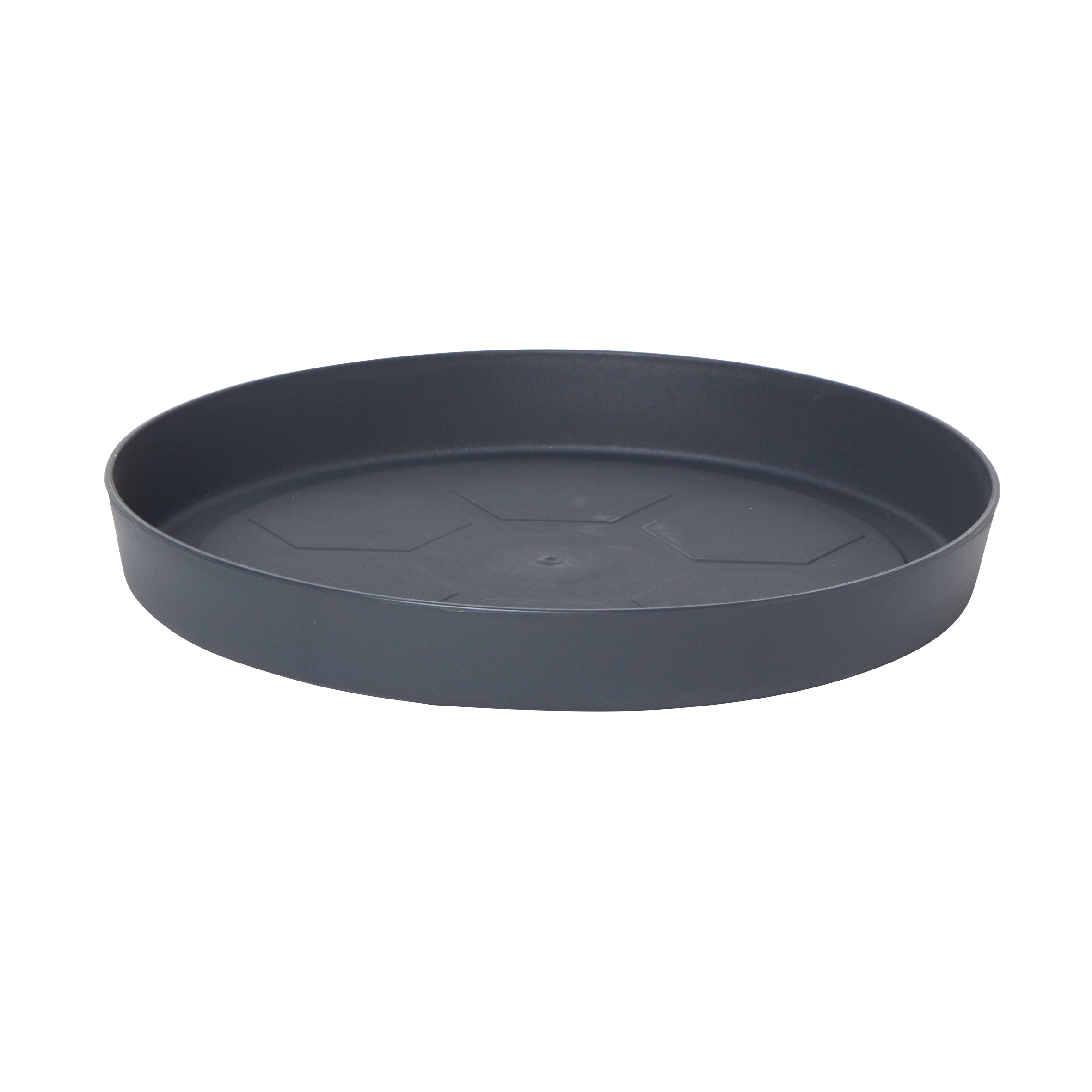 Plastic saucer for round pot 10 L anthracite gray