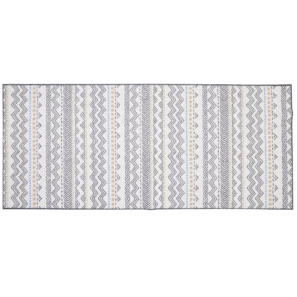 Green ethnic print kitchen rug 120x50cm