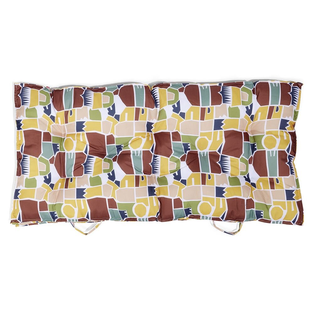 Cushion for living room, multi-colored printed polyester palette, 120x60cm