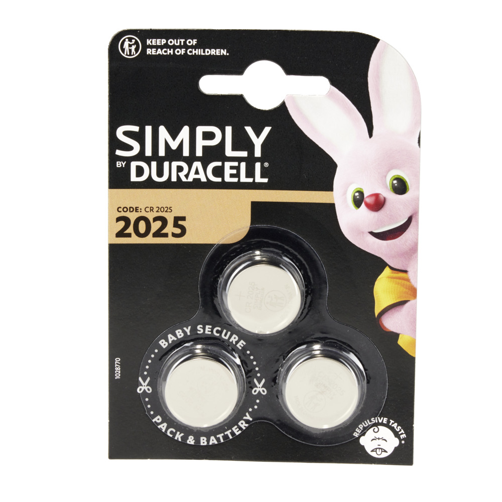 BUTTON BATTERY X3 ACI DURACELL SPE 2025 GRAY