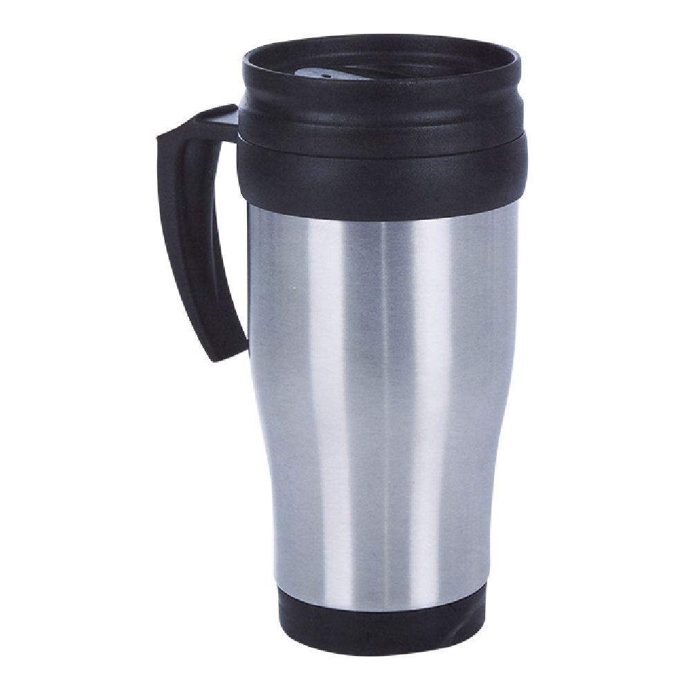 400ml grey black insulated mug