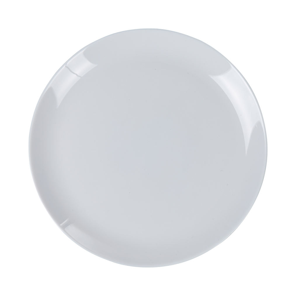 Diwali plain gray Luminarc round dinner plate