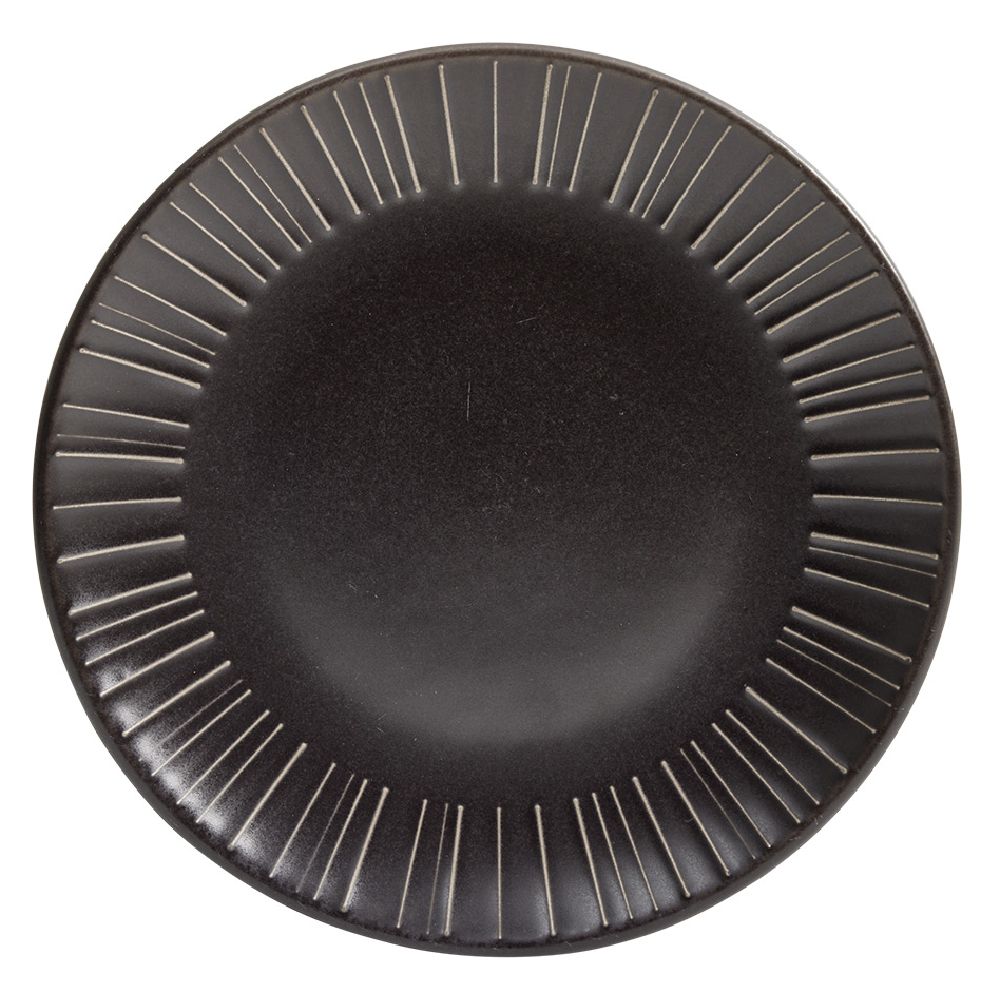 Black ceramic dessert plate Ø21cm