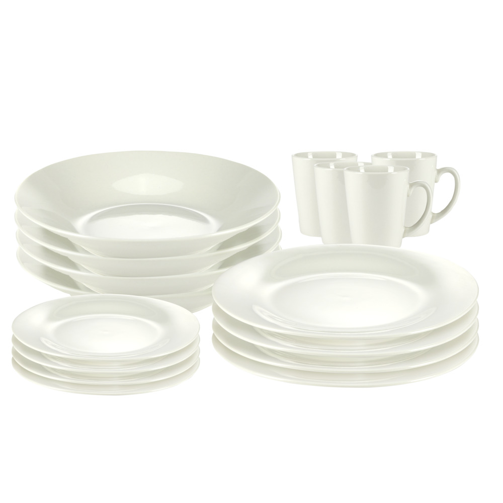 SET ENESH PREJ PORCELANI TE BARDHE 16 COPE
