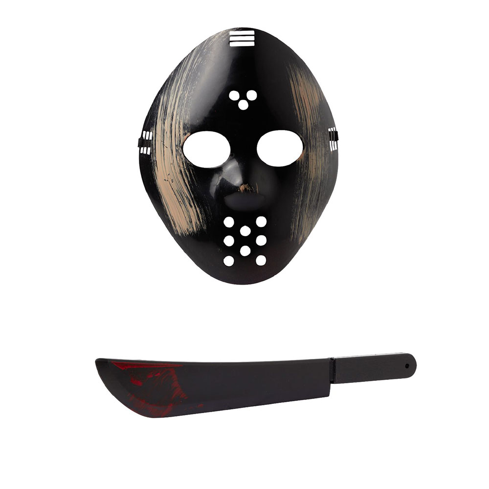 ARTIKUJ FESTIV:SET MASKE DHE THIKE NGA PVC ME MOTIVE HALLOWEEN