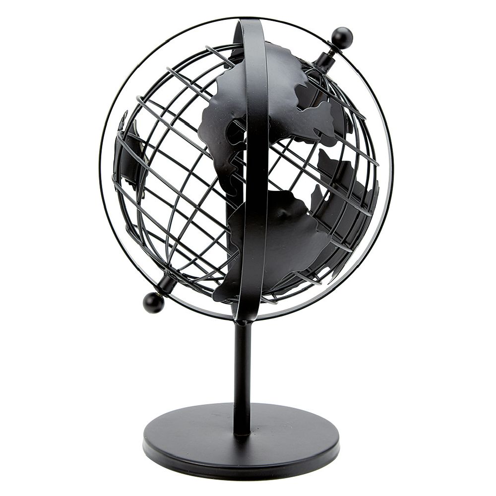 DECO GLOBE MET D16H27 BK