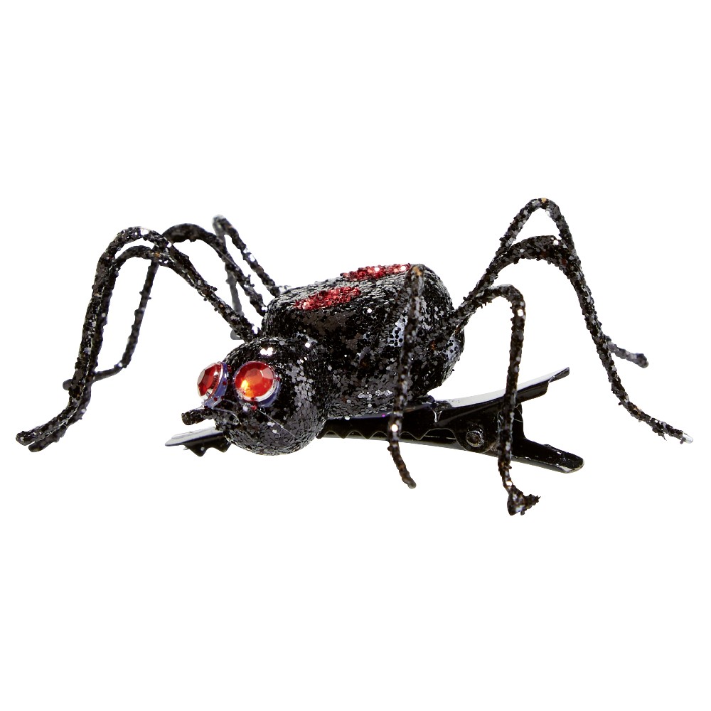 Halloween children's barrette with spider decor