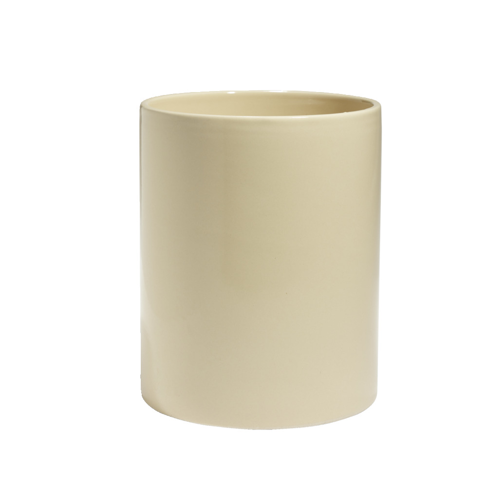 1.6L stoneware storage jar with cement tile and bamboo lid, Ø14.2 x H17.7 cm