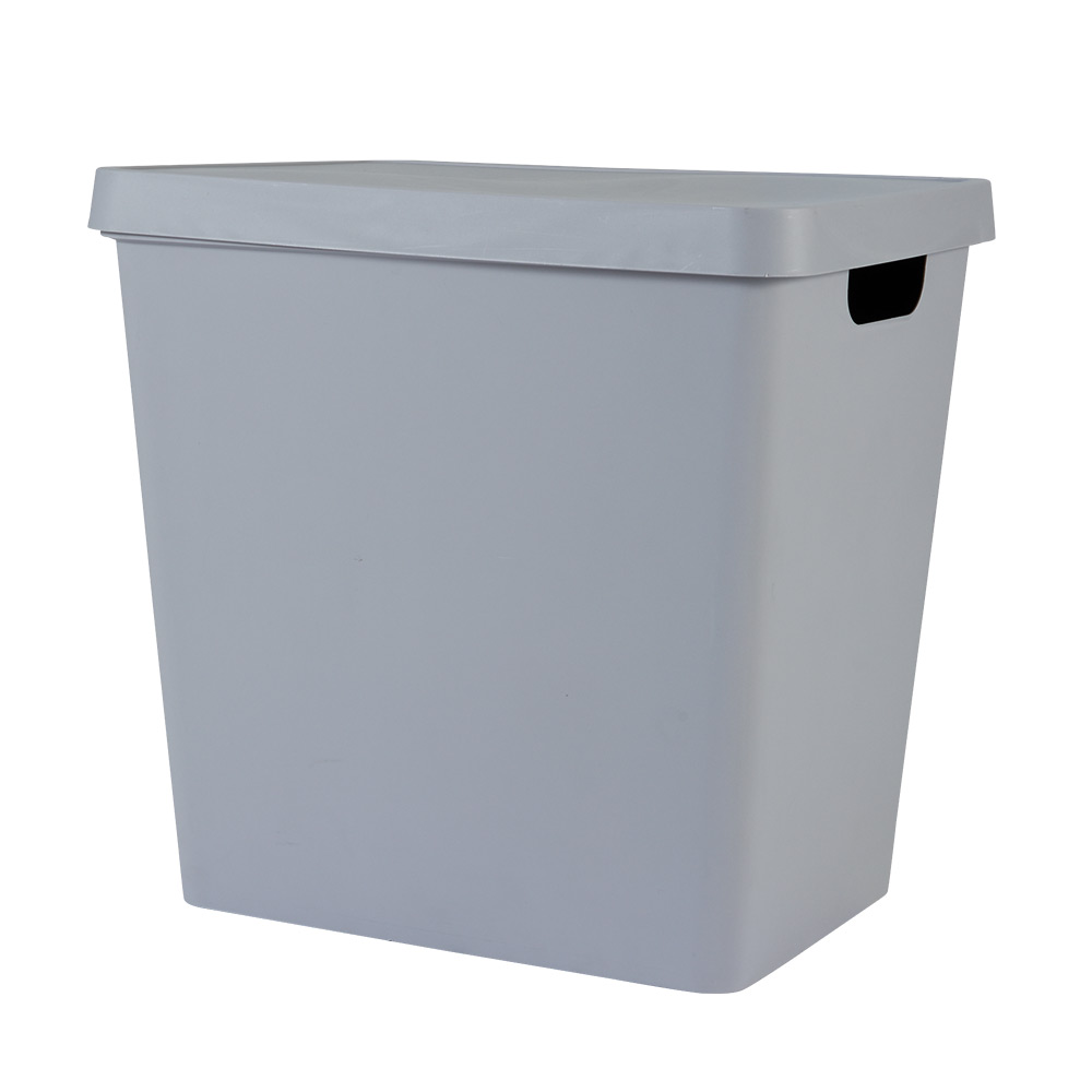 26 L grey storage box with lid