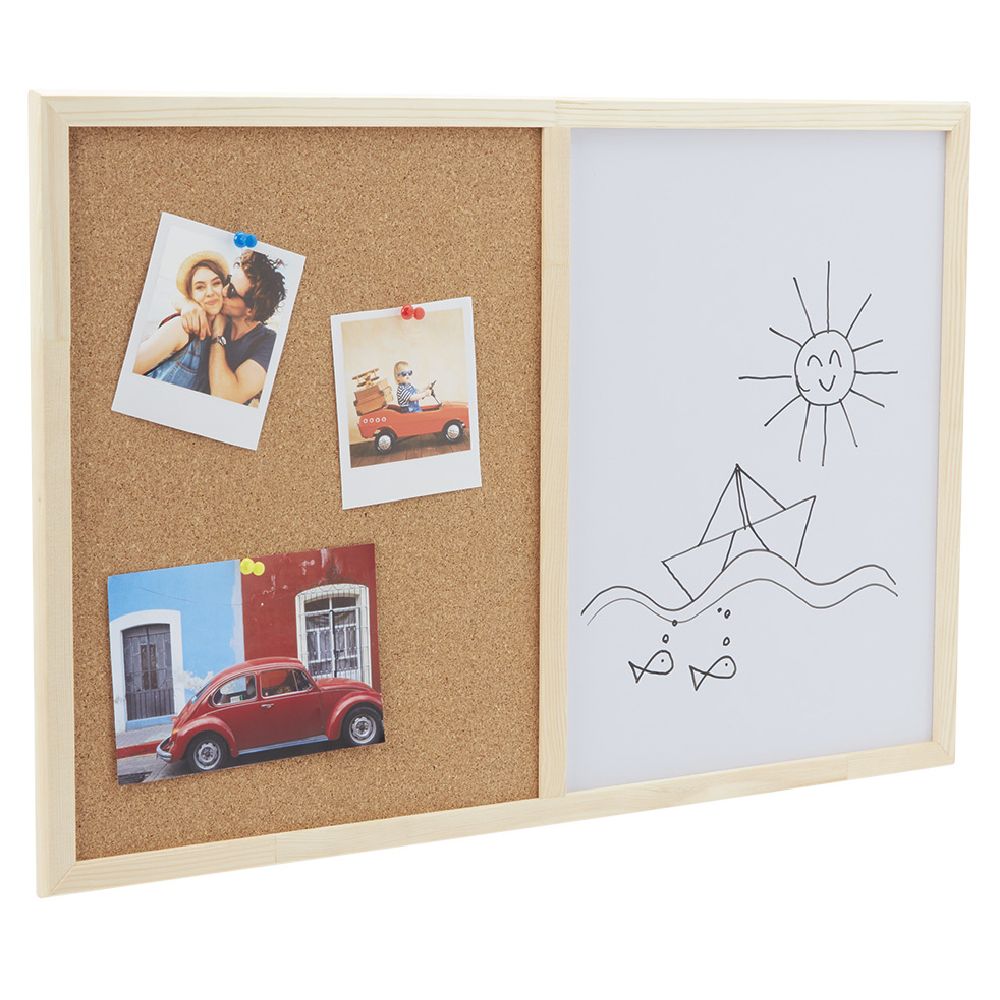 2-in-1 whiteboard and corkboard