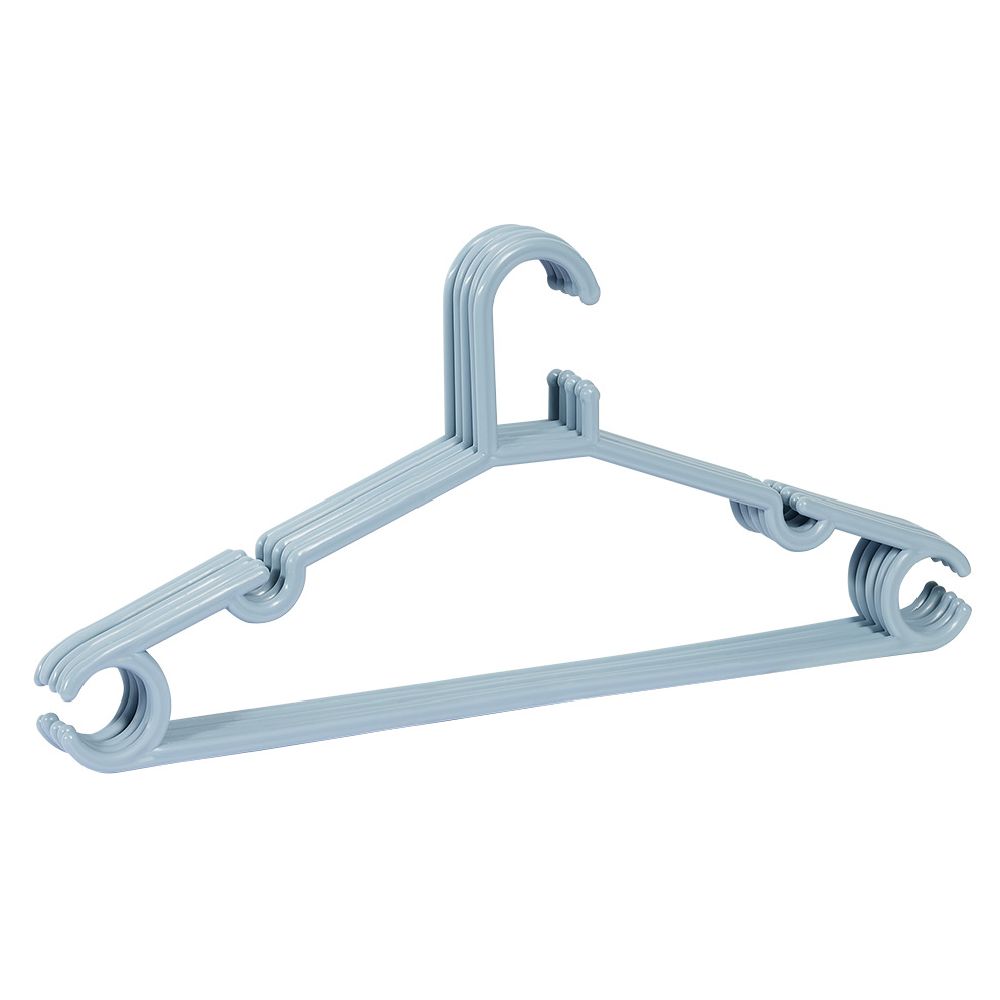 Blue plastic hanger x5 - L38.5xH17cm