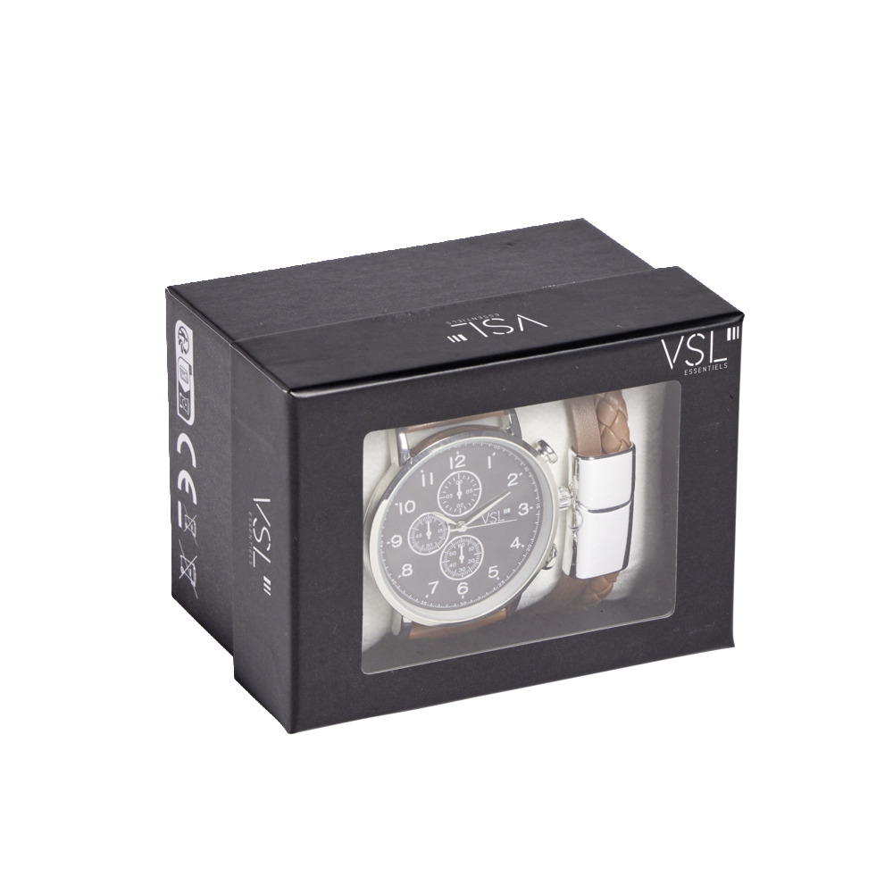 SET ORESH DHE BYLYZYKESH PREJ LEKURE ARTIFICIALE PER MESHKUJ NGJYRE KAFE L23X0.7X4.2