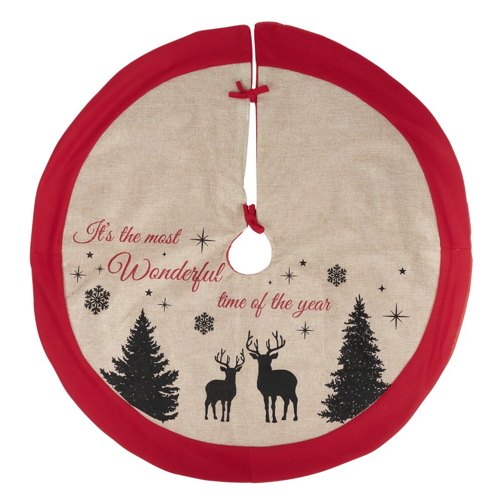 Christmas motif jute tree skirt