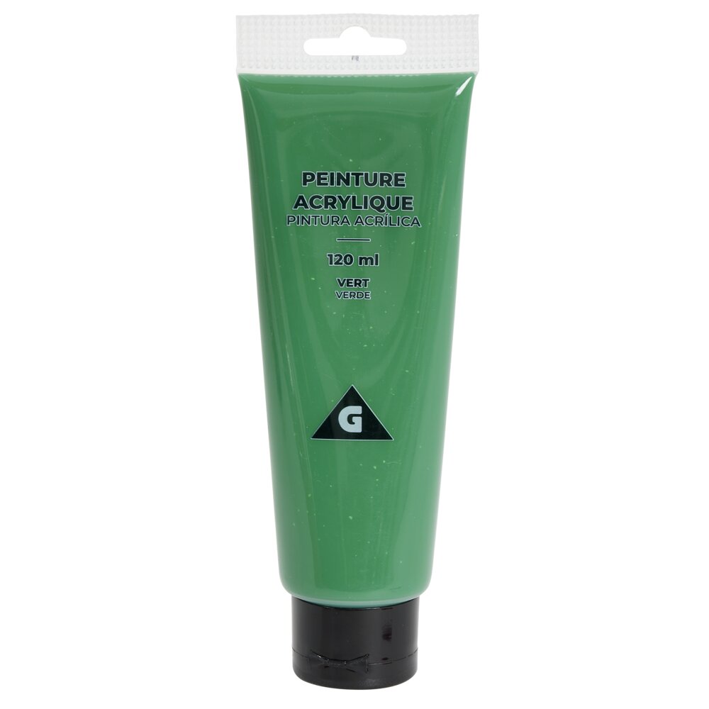 120ml green acrylic paint tube
