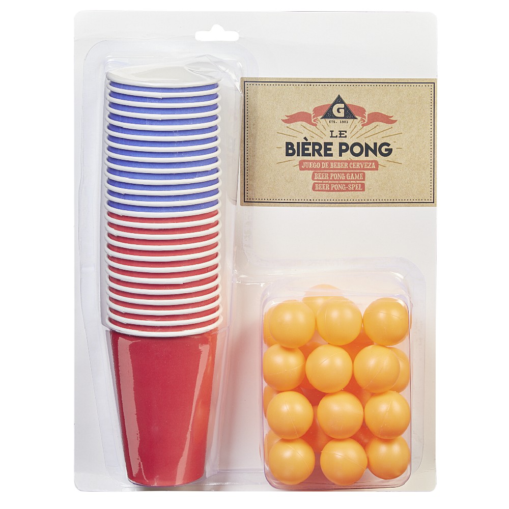 Beer pong drinking game