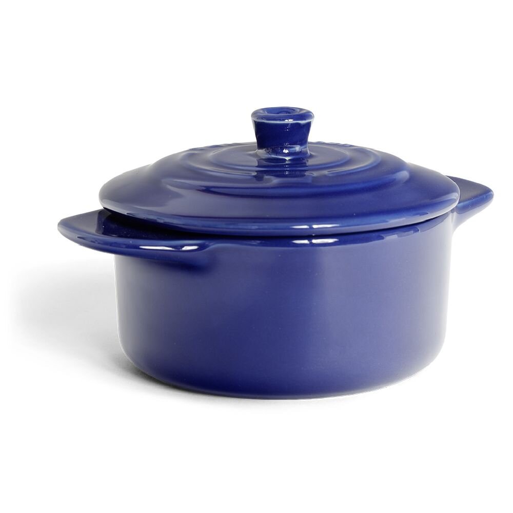 MINI TAVË INDIVIDUALE QERAMIKE ME KAPAK - BLU OSE E ZEZË