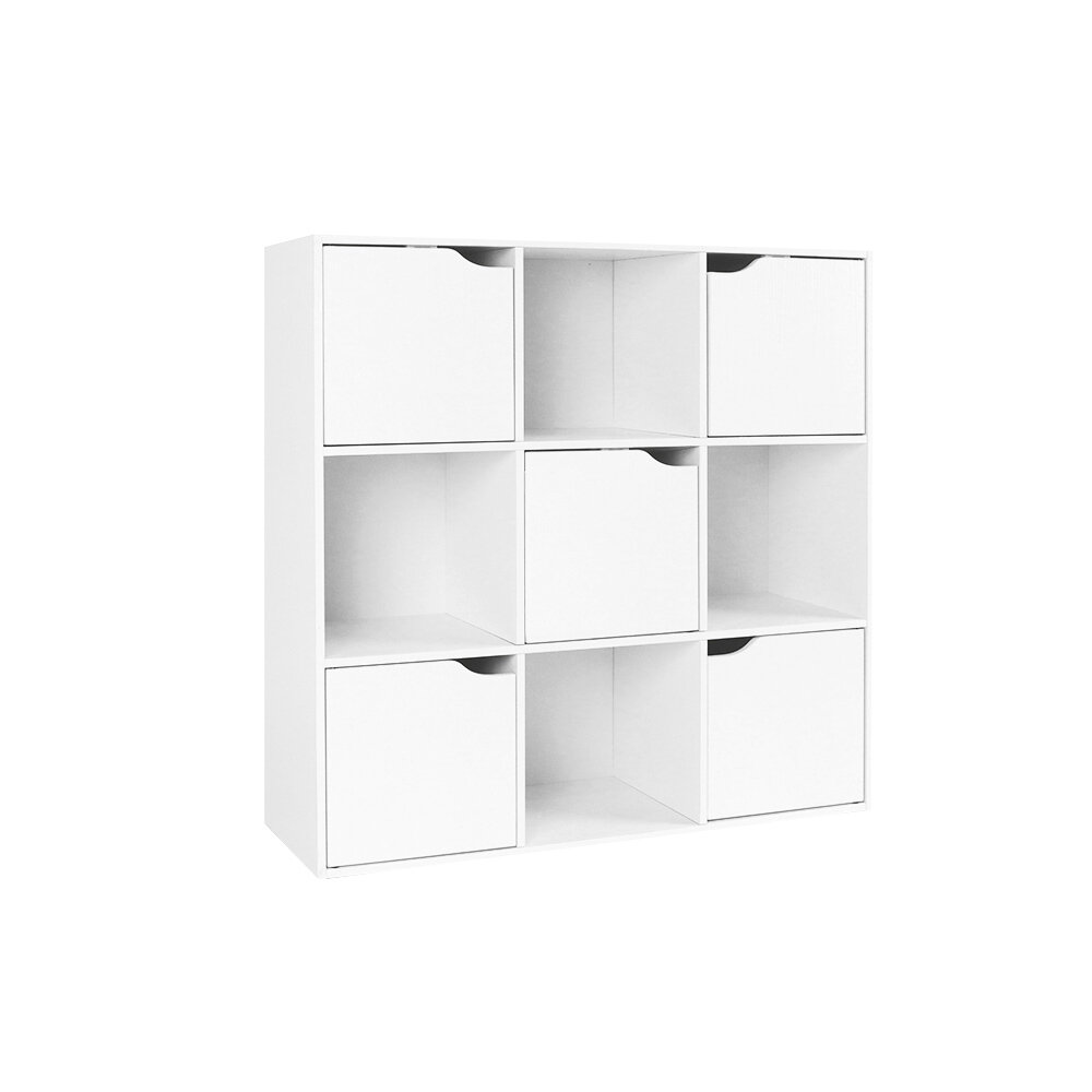 Adam shelf in white wood with 9 niches