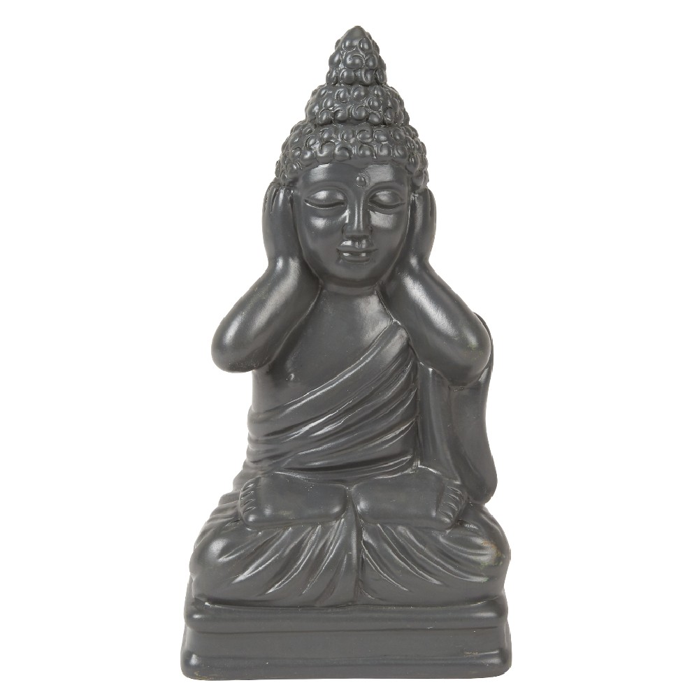Dark gray resin Buddha statue of wisdom